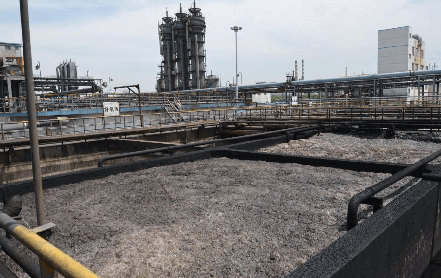 （圖：生化污水池起泡場(chǎng)景）